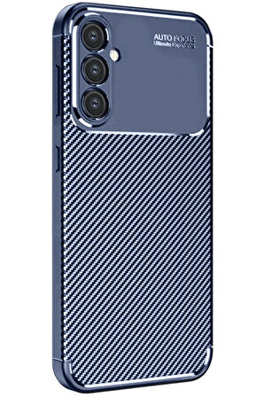 CPT50 Samsung Galaxy S25 Plus Kılıf Auto Focus Karbon Kapak - Lacivert
