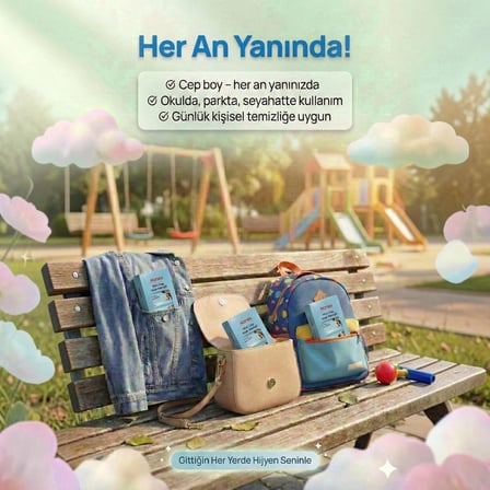 Islak Mendil Hassas Ciltler için Cep Boy Çocuk ve Yetişkinler Kokulu 8’li Paket
