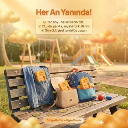 Islak Mendil Hassas Ciltler için Cep Boy Çocuk ve Yetişkinler Kokulu 8’li Paket