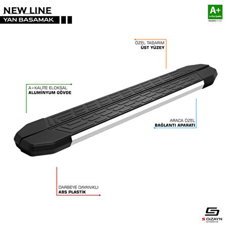 S-Dizayn Chery Omoda5 NewLine Krom Yan Basamak 183 Cm 2022 Üzeri
