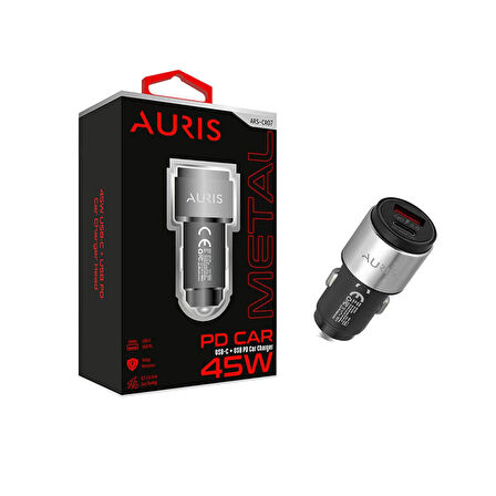 Auris CR07 Pd+Usb Araç Şarj Başlığı 45W