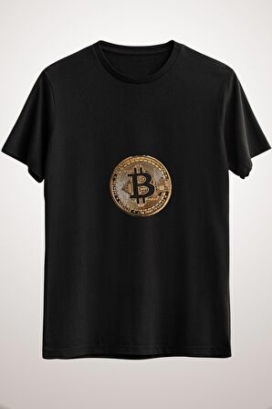 Unisex Siyah Bitcoin Classic T-shirt