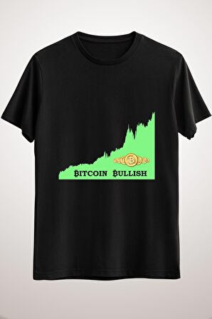Unisex Siyah Bitcoin Bullish Classic T-shirt