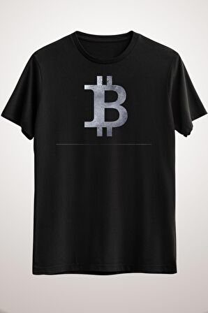 Unisex Siyah Bitcoin Classic T-shirt