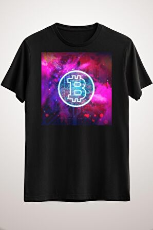Unisex Siyah Bitcoin Classic T-shirt