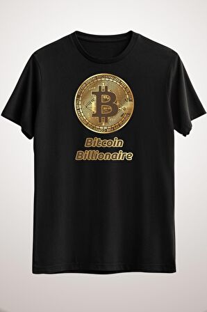 Unisex Siyah Bitcoin Classic T-shirt