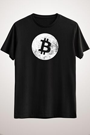 Unisex Siyah Bitcoin Essential T-shirt