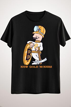 Unisex Siyah Bitcoin Is The New Gold. Let&#x27;s Mine It Classic T-shirt
