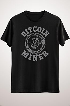 Unisex Siyah Bitcoin Miner Essential T-shirt
