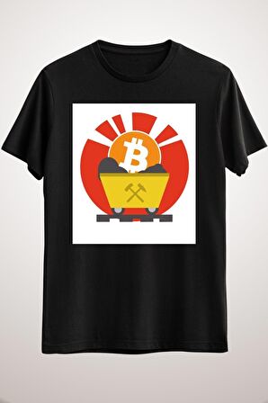 Unisex Siyah Bitcoin Mining Classic T-shirt