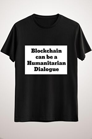 Unisex Siyah Blockchain Can Be A Humanitarian Dialogue Classic T-shirt
