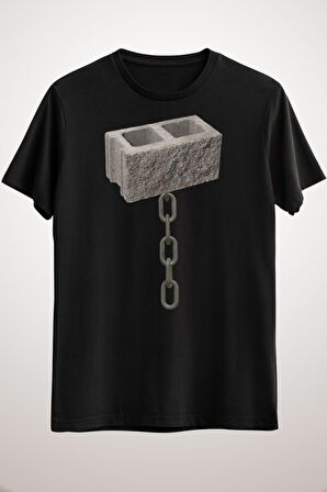 Unisex Siyah Blockchain Classic T-shirt