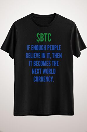 Unisex Siyah Btc - The Next World Currency Classic T-shirt