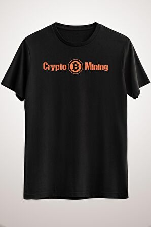 Unisex Siyah Crypto Cryptocurrency Mining T-shirt Classic T-shirt