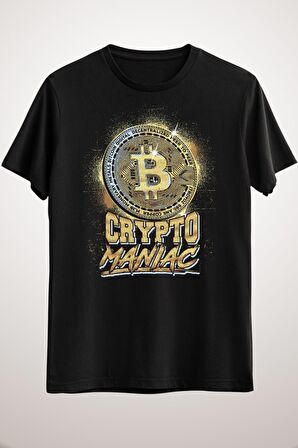 Unisex Siyah Crypto Manıac Essential T-shirt