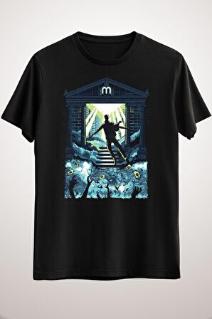 Unisex Siyah Crypto Mining Haven Active T-shirt