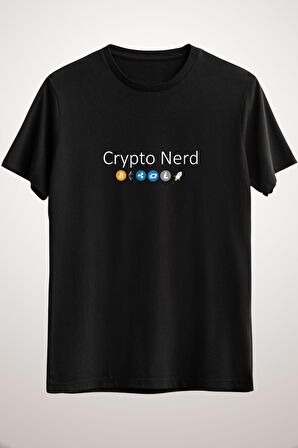 Unisex Siyah Crypto Nerd Classic T-shirt