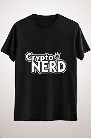 Unisex Siyah Crypto Nerd Classic T-shirt
