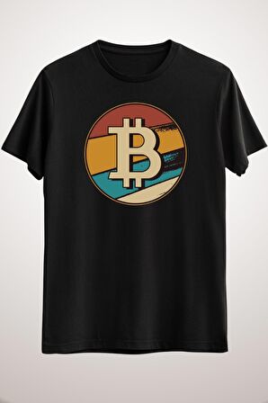 Unisex Siyah Cryptocurrency Premium T-shirt