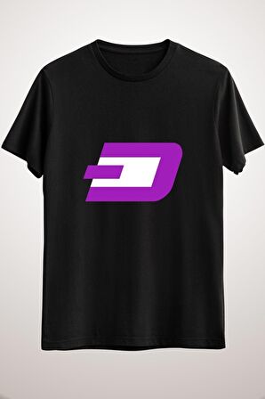 Unisex Siyah Dash Crypto Currency Icon - Purple Classic T-shirt