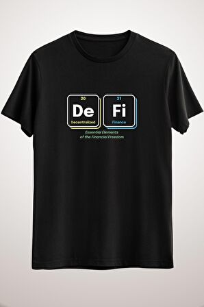 Unisex Siyah Decentralized Finance Cryptocurrency Bitcoin Blockchain Fan Classic T-shirt