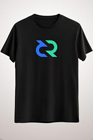 Unisex Siyah Decred Symbol Classic T-shirt