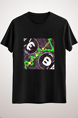 Unisex Siyah Doge Goes Cosmic Classic T-shirt