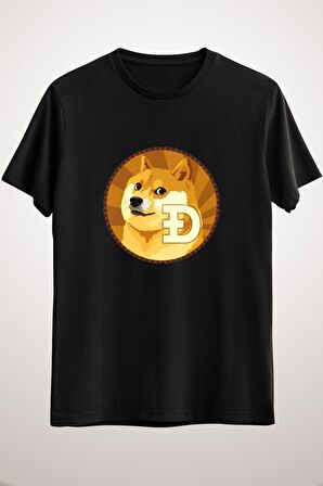 Unisex Siyah Doge. Classic T-shirt