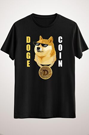 Unisex Siyah Dogecoin Cryptocurrency Thug Doge Gansta Crypto Altcoin Long Sleeve T-shirt