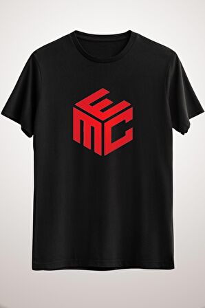 Unisex Siyah East Mids Crypto Cube Essential T-shirt