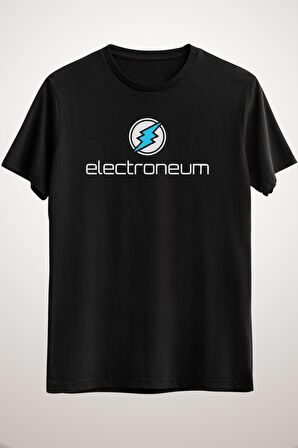 Unisex Siyah Electroneum Logo Essential T-shirt