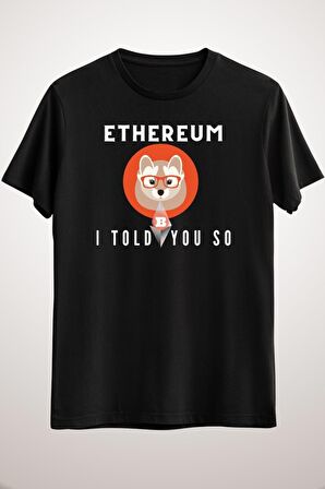 Unisex Siyah Ethereum I Told You So Shirt Essential T-shirt