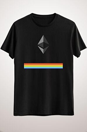 Unisex Siyah Ethereum Logo Cryptocurrency Classic T-shirt