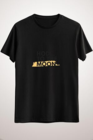 Unisex Siyah Hodl To The Moon Classic T-shirt