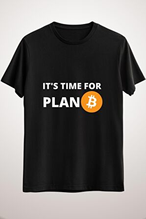 Unisex Siyah It&#x27;s Tıme For Plan B Classic T-shirt