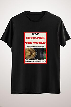 Unisex Siyah Kgx Educate The World On Bitcoin Classic T-shirt