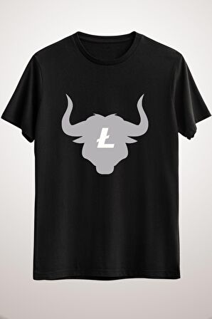 Unisex Siyah Litecoin Bull Market Crypto Currency Ltc Shirt Classic T-shirt