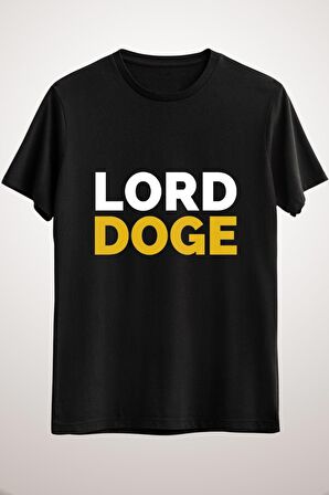 Unisex Siyah Lords Of Dogecoin Classic T-shirt