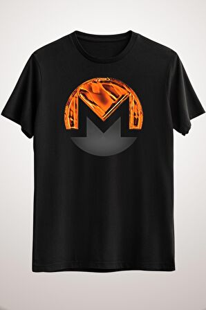 Unisex Siyah Monero Classic T-shirt