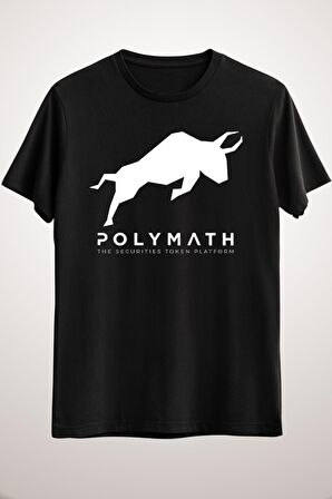 Unisex Siyah Polymath Network Logo Solid White Classic T-shirt