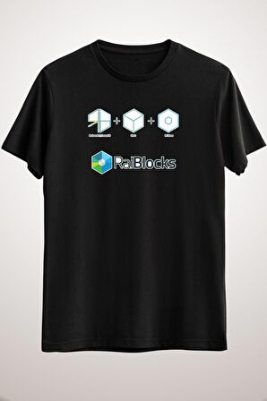 Unisex Siyah Raiblocks Xrb Essential T-shirt
