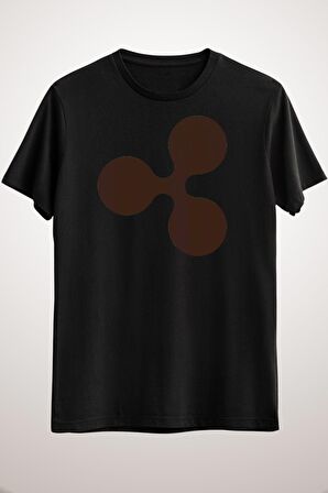 Unisex Siyah Ripple Cryptocurrency Logo Essential T-shirt