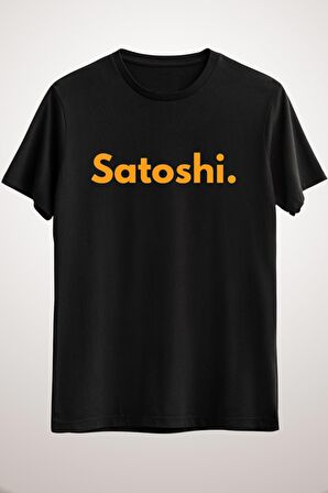 Unisex Siyah Satoshi. Classic T-shirt