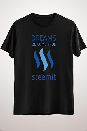 Unisex Siyah Steemıt - Dreams Do Come True Classic T-shirt