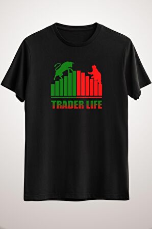 Unisex Siyah Stock Market Day Trader Investor Classic T-shirt