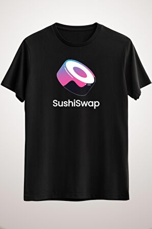 Unisex Siyah Sushiswap Sushi $sushi Cryptocurrency Blockchain Crypto Coin Token Classic T-shirt