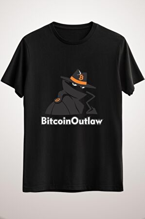 Unisex Siyah The Bitcoin Outlaw Essential T-shirt