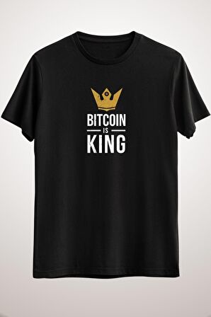 Unisex Siyah The King Funny Bitcoin Lover T-shirt Essential T-shirt