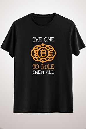 Unisex Siyah The One To Rule Them All Classic T-shirt