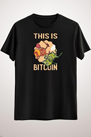 Unisex Siyah This Is Bitcoin - Funny Crypto Essential T-shirt